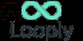 Loopy logo featuring a turquoise infinity symbol above the word Loopy in gray text